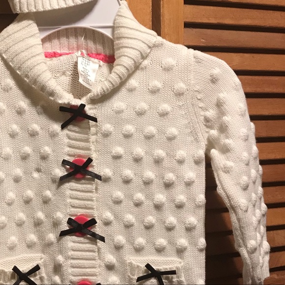 Max Studio Baby White Cardigan & Hat Set - Picture 7 of 12
